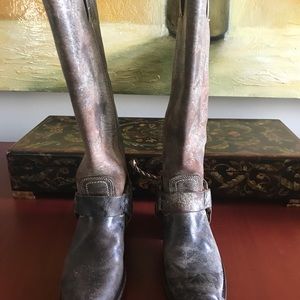 Frye tall harness boots